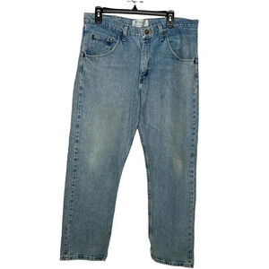 Wrangler Rugged Wear Regular Fit Denim Medium Wash Blue Jeans Sz. 34